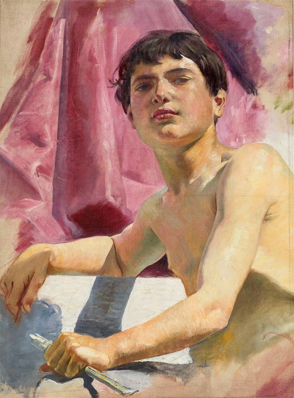 Ragazzo romano con lo strumento dello scultore